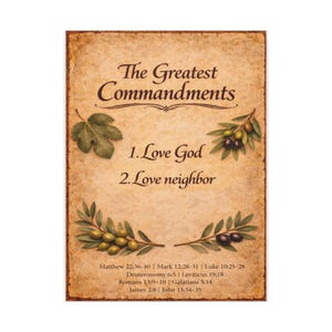 The Greatest Commandments Matte Canvas