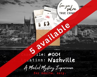 Nashville | Interactive Mailed Murder Mystery Game for Adults | True Crime Gift | Date Night & Game Night LUXE CRIME