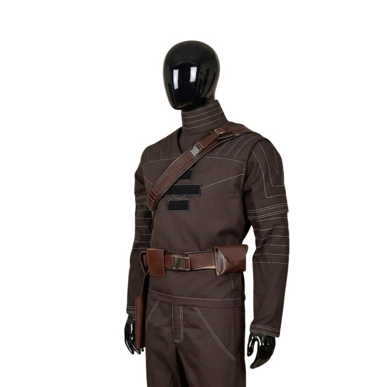 Traje y cinturón de cuero mandaloriano / Traje interior de cosplay de Din Djarin / Disfraz personalizado de Star Wars imagen 2