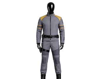 Starfleet Command Duty Uniform | Grey and Gold Sci-Fi Cosplay | Custom Space Fleet
