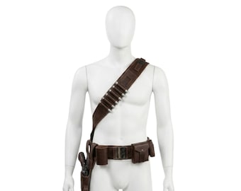 Din Djarin Leather Belt | Mandalorian Cosplay Holster | Star Wars
