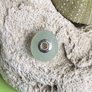 Sea glass jewelry-Light sea foam green sea glass bead