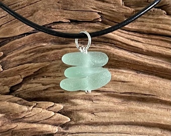 Sea glass jewelry-Sea Foam Green sea glass Cairn stack