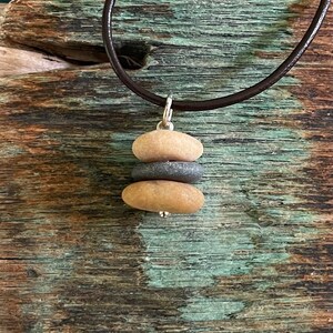 Beach stone jewelry- beach stone carin stack