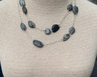 Sea glass jewelry-Beach stones necklace