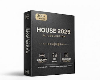 Colección de música house para DJs: más de 300 pistas, MP3 de 320 kbps (descarga digital).