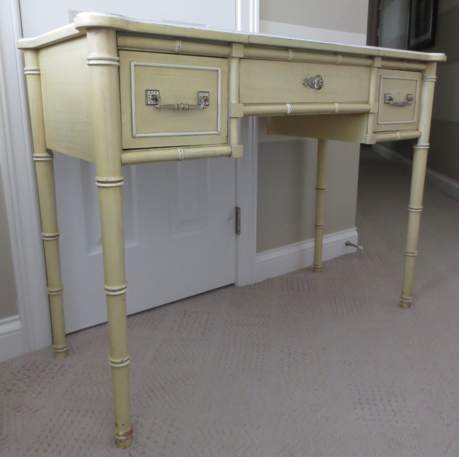 Faux bamboo vanity Henry Link Etsy