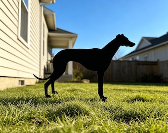 Greyhound Pet Loss Memorial Stake, Custom Name & Date Dog Grave Marker, Metal Garden Sign, Outdoor Tribute Decor
