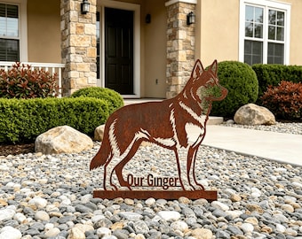 Estaca conmemorativa para jardín de Husky, regalo personalizado para recordar a un perro Husky Siberiano fallecido.