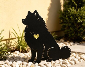 Custom Samoyed Memorial Rusty Metal Stake, In Loving Memory Garden Sign, Yard Art for Samoyed Lovers