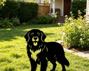 Golden Retriever Memorial Stake, Custom Name & Date Metal Garden Marker, Pet Loss Sympathy Gift