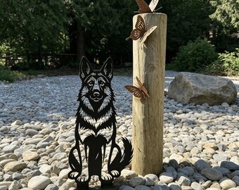 Custom German Shepherd Dog Memorial Stake, Personalized Pet Grave Marker, Outdoor Garden Tribute