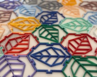Arte de parede hexagonal modular – Decoração geométrica com prisma de pedra preciosa (impressão 3D)