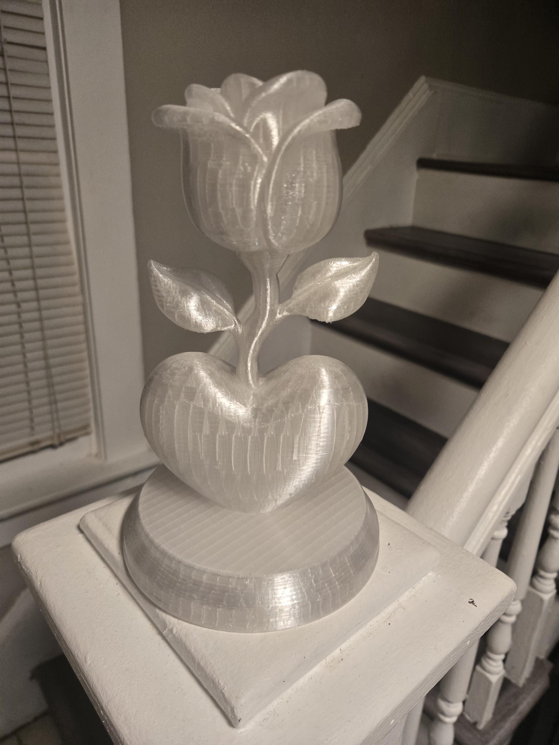 Petg Roses 1. 9” Clear PETG Rose Sculpture – 3D Printed Decor - Etsy