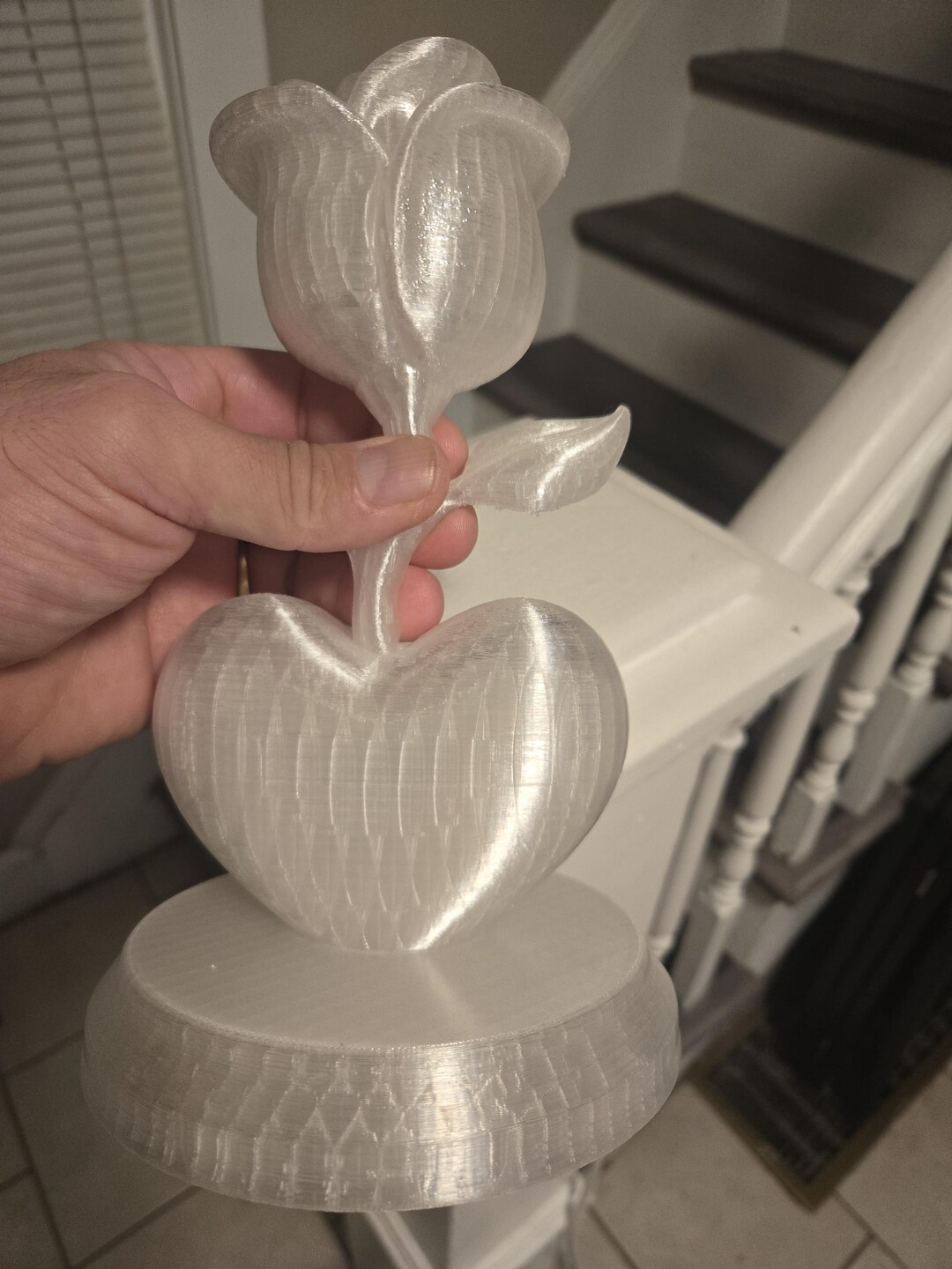 Petg Roses 1. 9” Clear PETG Rose Sculpture – 3D Printed Decor - Etsy