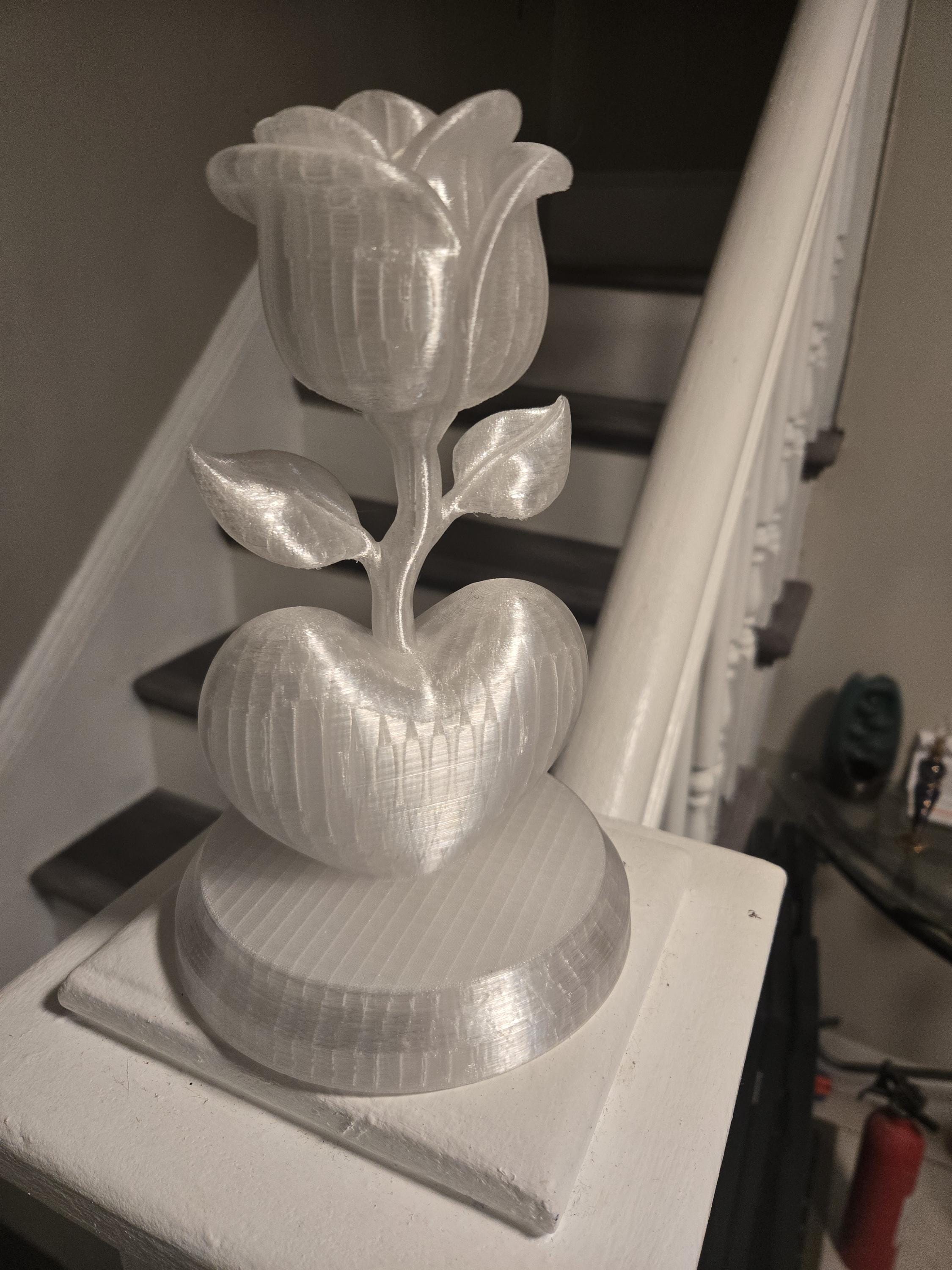 Petg Roses 1. 9” Clear PETG Rose Sculpture – 3D Printed Decor - Etsy