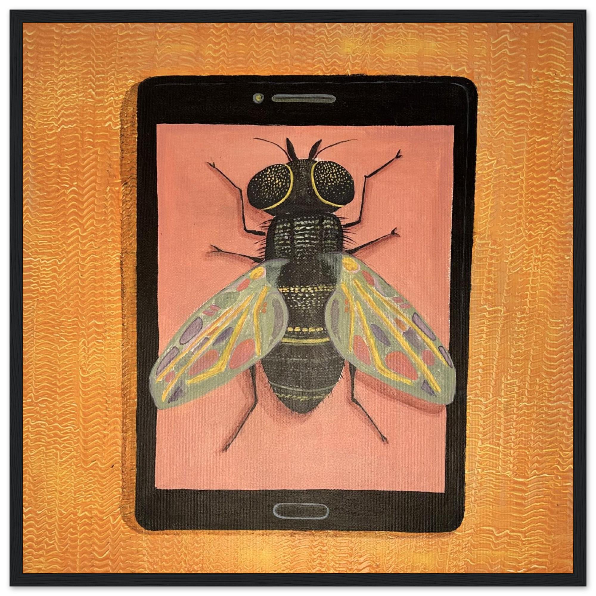 Modern Insect Art Print – Fly on Screen | Framed Posters | Contemporary ...