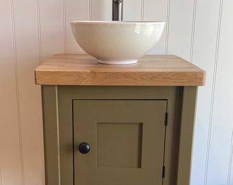 Handmade Washbasin and Bathroom Cupboard