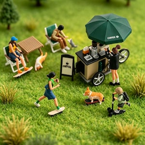 スタバの海と家 ジオラマ Starbucks diorama 1:64 - Etsy 日本
