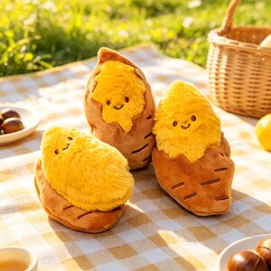 Adorable muñeco de peluche de batata asada, muñeco de batata desmontable, llavero para colgar, decoración para niñas, regalo de cumpleaños para niños