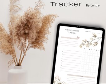 Weekly Habit Tracker Printable | Holistic Wellness Planner (Digital Download)