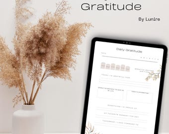 Daily Gratitude Journal Printable | Mindfulness Self Care Log (A4 Digital Download)