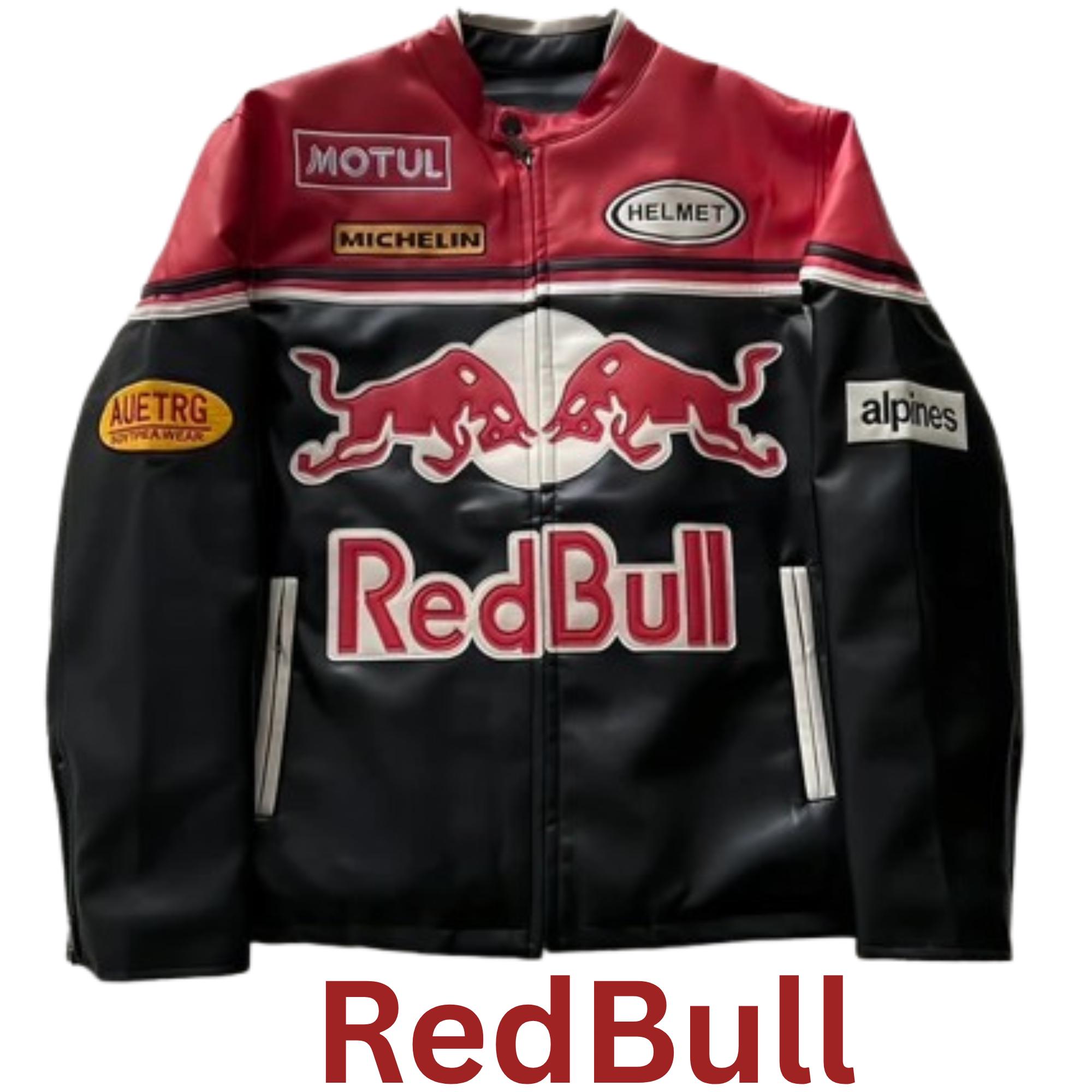 Red bull racing leather jacket - Etsy 日本