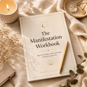 The Manifestation Workbook | Law of Assumption Journal PDF | Align Thoughts Words Feelings | Visualization Practice | Digital Printable