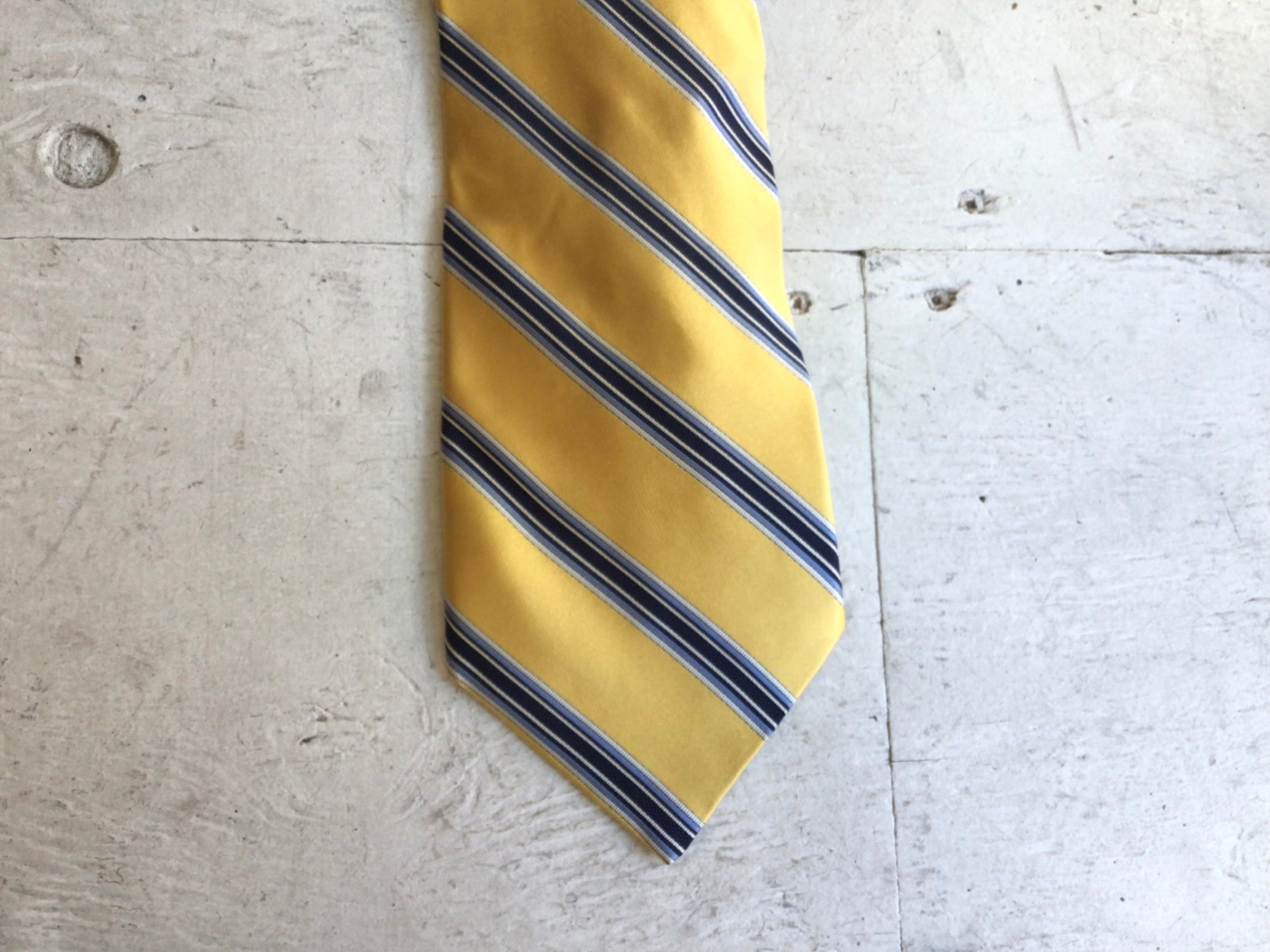 Yellow Stripe Tie - Etsy