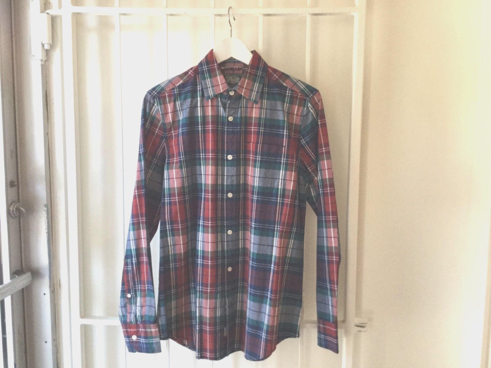 90s ROOTS Plaid Shirt Xs/s / Vintage 