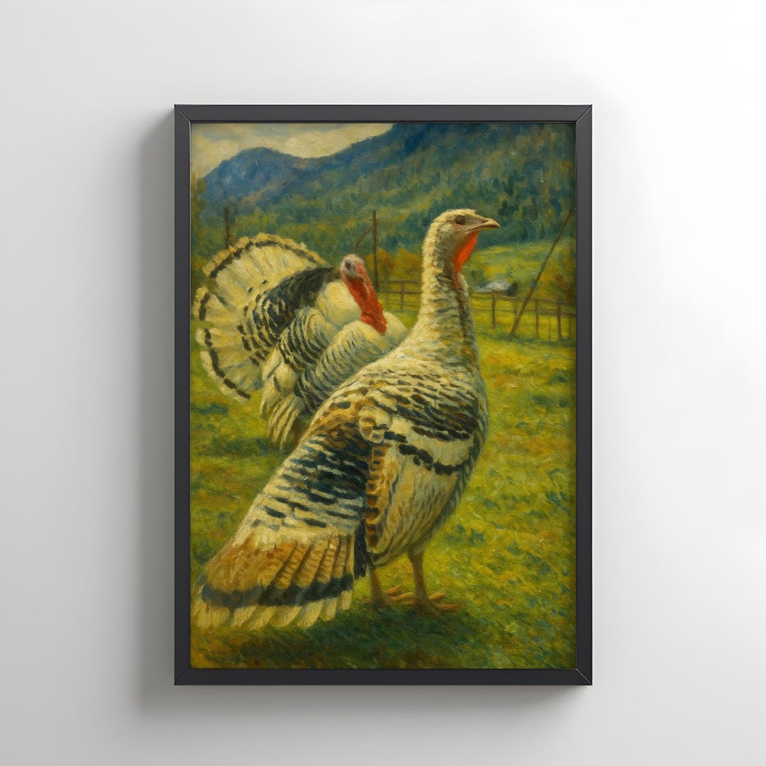 Vintage Thanksgiving Turkey Art Print: Fall Decor (digital Download) - Etsy
