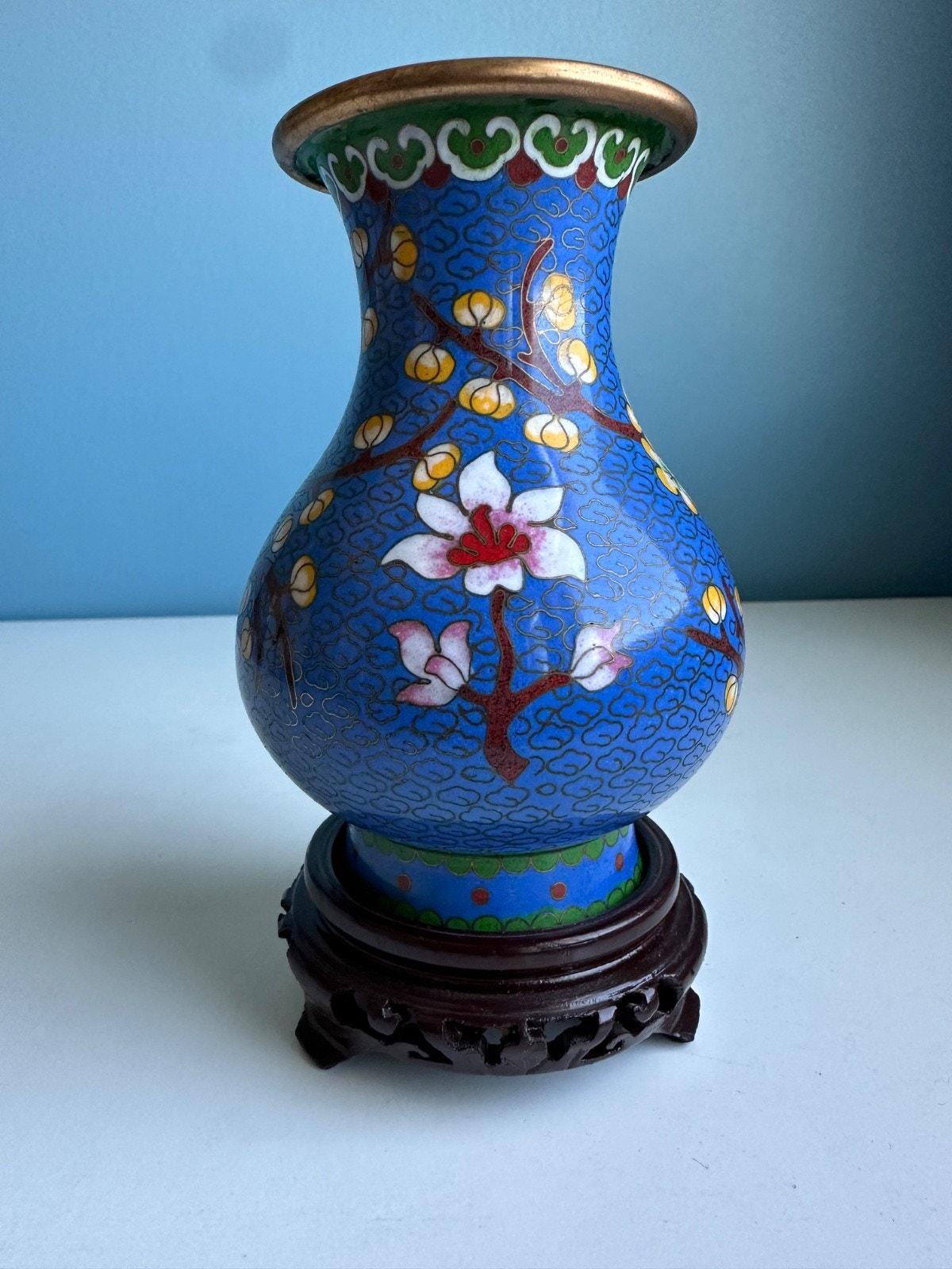 Chinese Cloisonne Vase - Etsy
