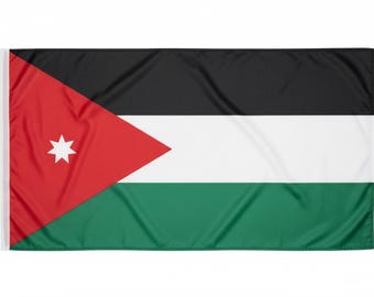 Bandera de Jordania – Poliéster Seda Impresión a doble cara 90 x 150 cm