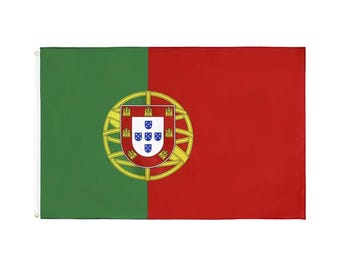Bandera de Portugal – Poliéster Seda Impresión a doble cara 90 x 150 cm