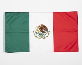 Bandera de México – Poliéster Seda Impresión a doble cara 90 x 150 cm