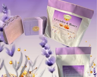 Handmade Lavender and Honey Soap: Calming • Moisturizing • Silky Soft Skin (Handcrafted )