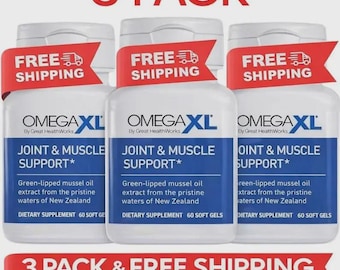 Omega XL 60 Softgels 3 Pack | 180 Softgels Total | Sealed Bottles | Original Packaging