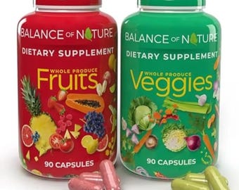 2 Pack, 90 Fruits and 90 Veggies Whole Food Supplement with Superfood Sealed