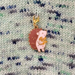 Woodland Garden Hedgehog  Progress Keeper Stitch Marker