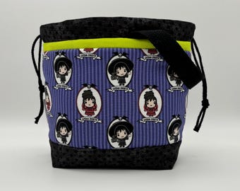 Bolsa de projeto com cordão e alça Beetlejuice Lydia Deetz