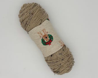 Christmas Reindeer Yarn Cozy - 100g Yarn Cake Sleeve