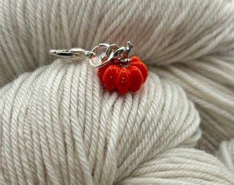Tiny Pumpkin Progress Keeper Stitch Marker