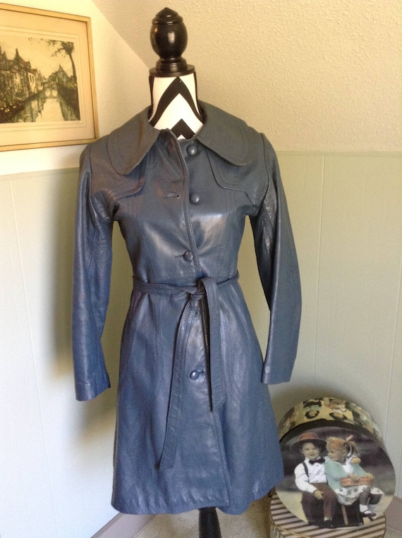 Vintage 70s Leather Coat, Retro Women's leather Co