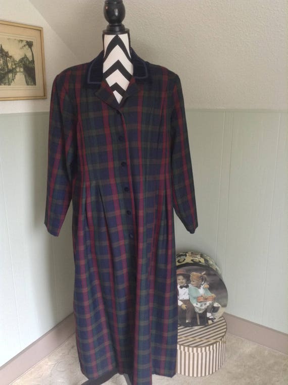 plaid dress button up