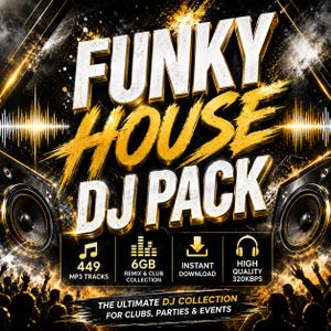 Funky House DJ Pack – 449 MP3 Tracks (6GB Collection)
