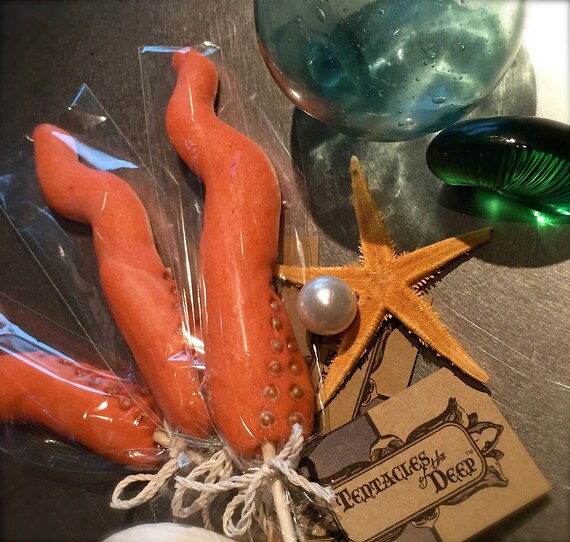 12 Delivered Ursula Octopus Tentacle Cookies Party Favors Etsy