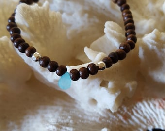 SANTAL extensible Bohème bracelet en pierre. Bracelet demoiselle d'honneur. Bracelets de gerbage.