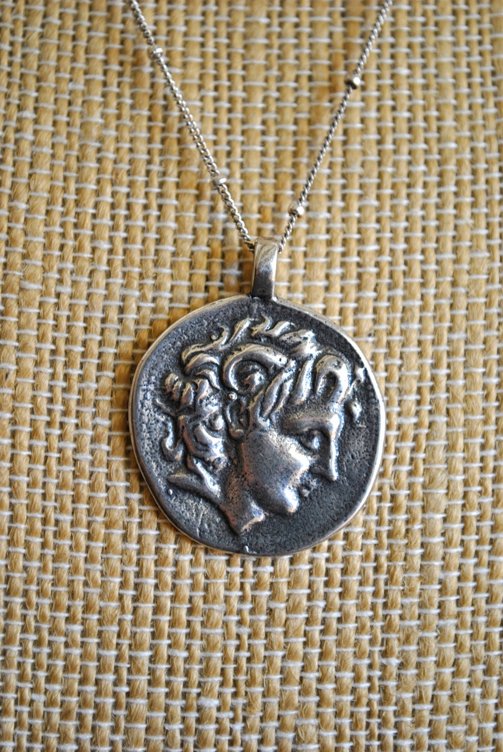 STERLING Silver ROMAN COIN Necklace - Etsy