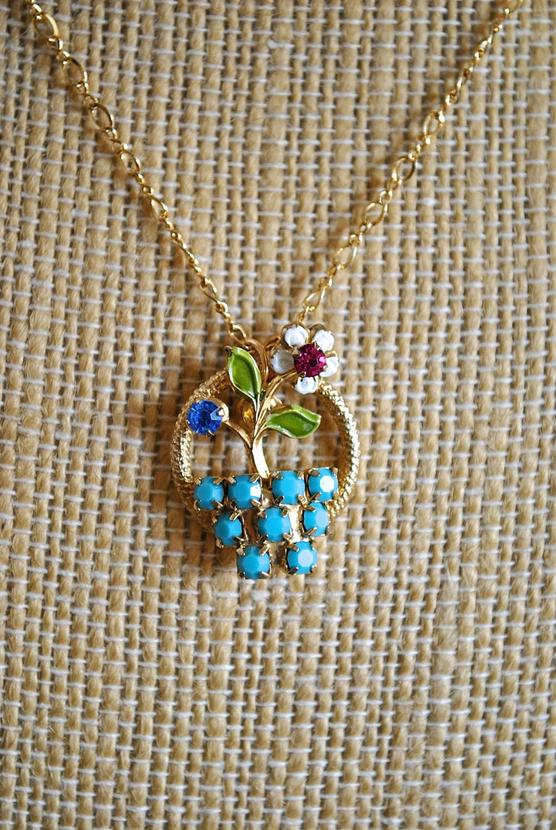 Turquoise Flower Necklace