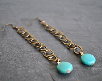 DANGLING CHAIN BOHO style earrings